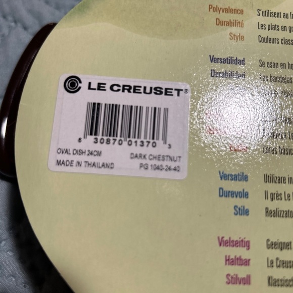 Le Creuset Poterie Dark Chestnut Oval baking Dish 24 cm/ 9.5” - Picture 4 of 4